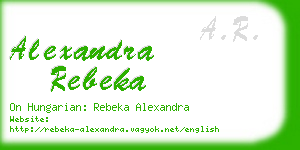 alexandra rebeka business card